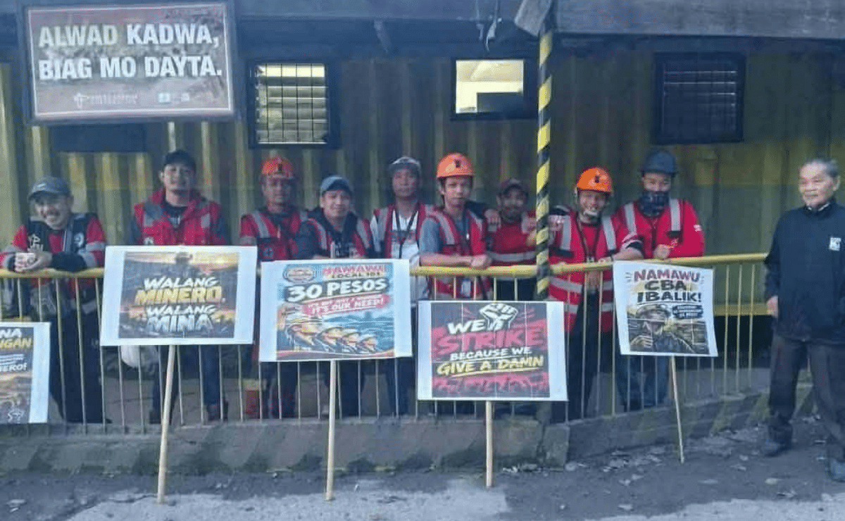 400 Benguet Mine Workers Strike Over Wage Dispute
