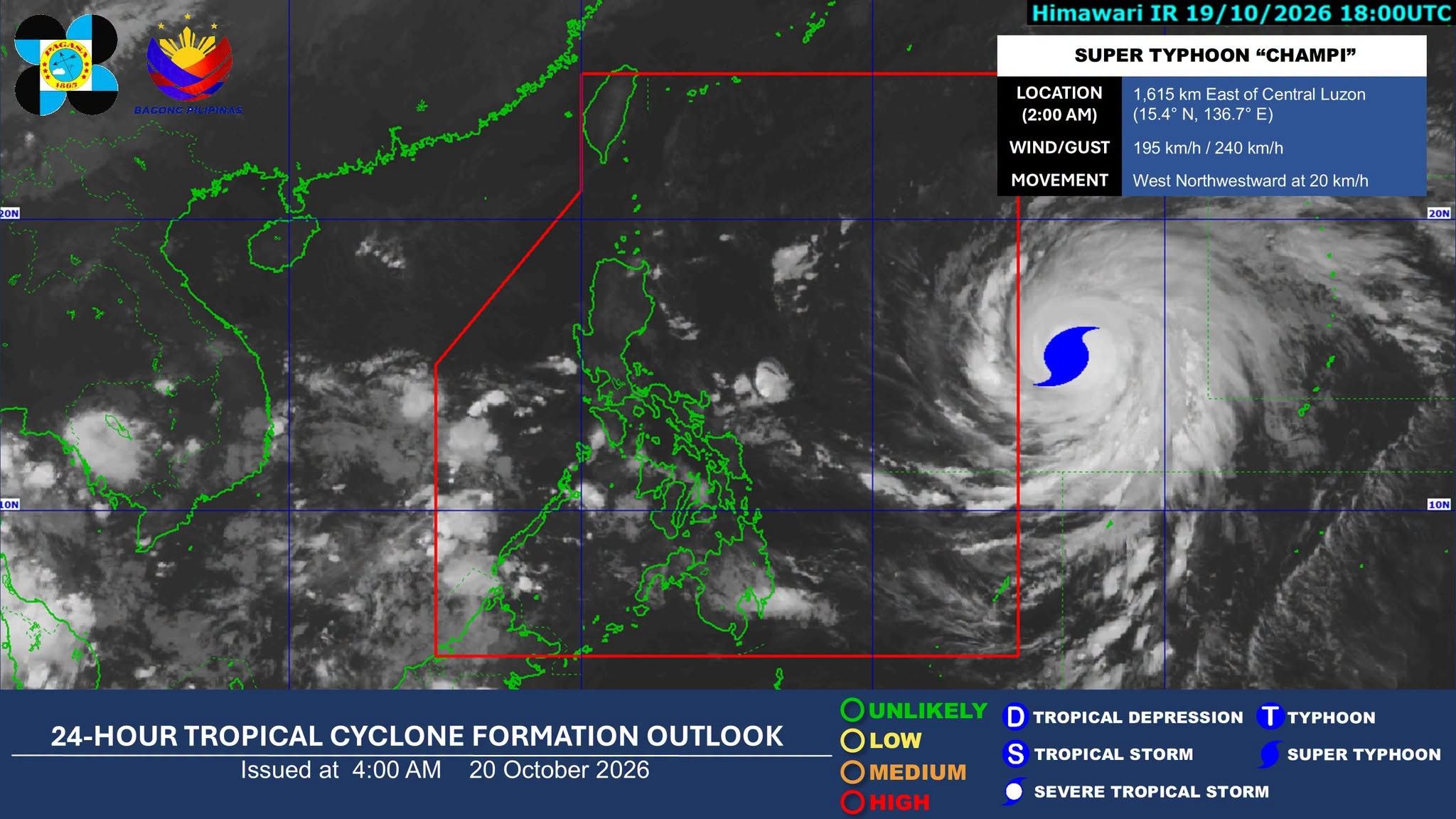 Super Typhoon Champi Maintains Strength Near Philippines