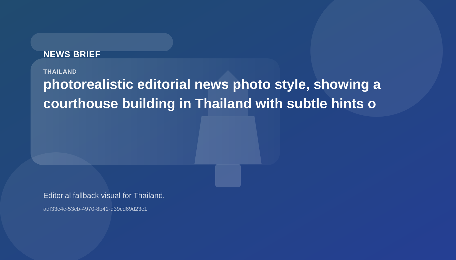 Thailand Submits Explanation on 400 Billion Baht Loan Decree to Constitutional Court