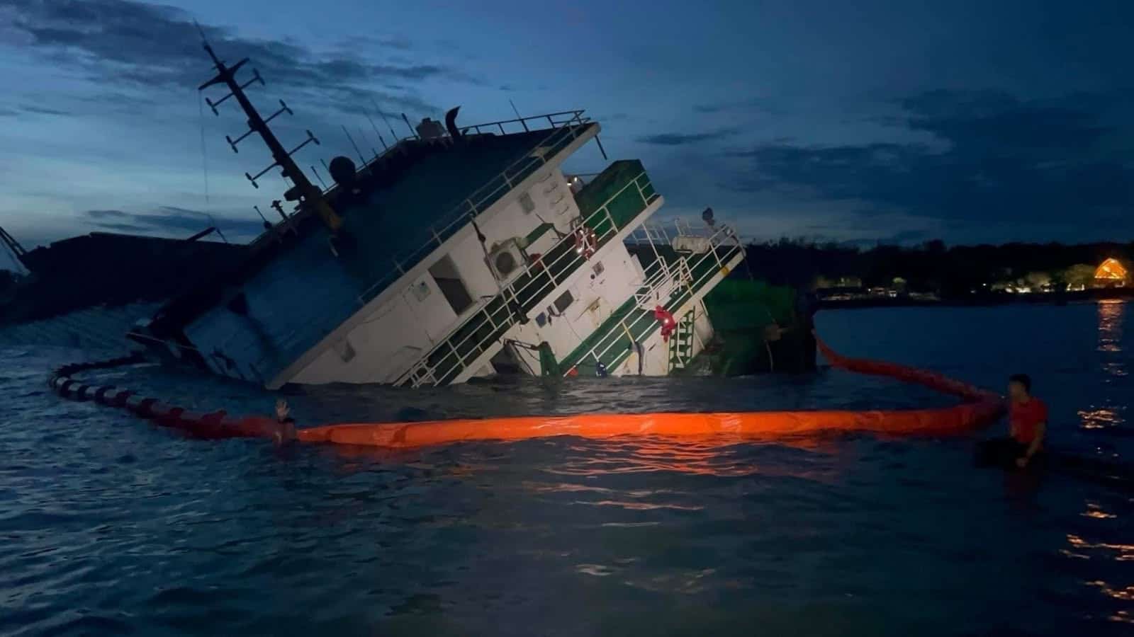 Cargo Vessel Runs Aground in Ilocos Norte, Spills Oil