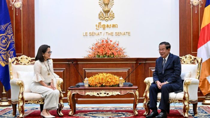 カンボジア上院議長、フィリピン大使の離任挨拶を受ける