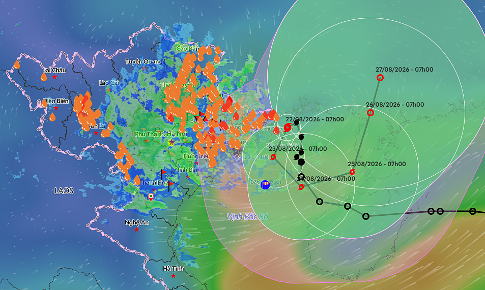 Northern Vietnam Braces for Heavy Rainfall as Storm Lingers Over Gulf of Tonkin