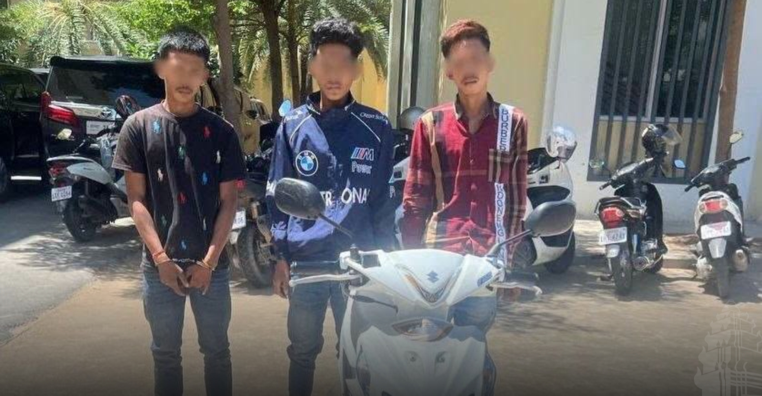 Three Suspects Arrested for Motorcycle Robbery in Phnom Penh