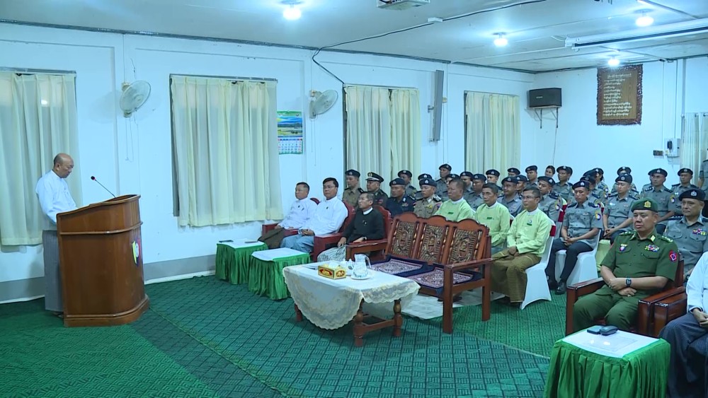 Honoring Diligent Performance: Sagaing Region CM delivered a speech of honor