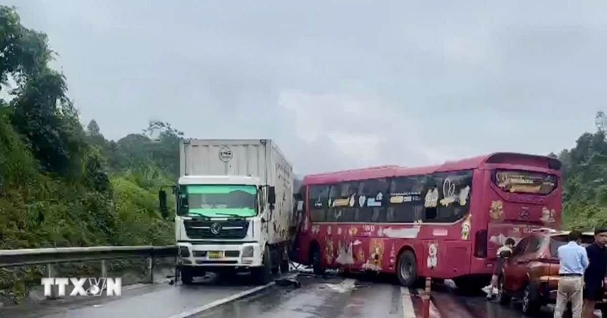 Multi-vehicle collision on Noi Bai-Lao Cai Expressway linked to DUI