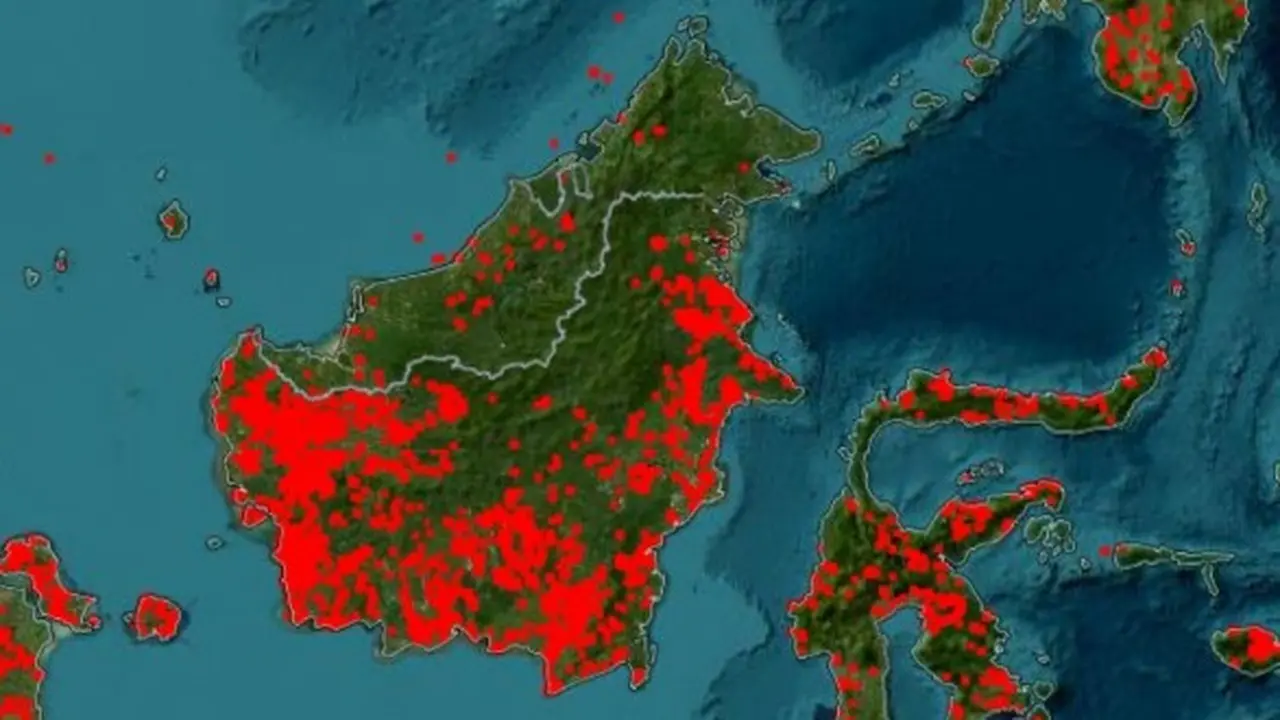 NASA Detects Massive Hotspots in Kalimantan, Government Urges Vigilance