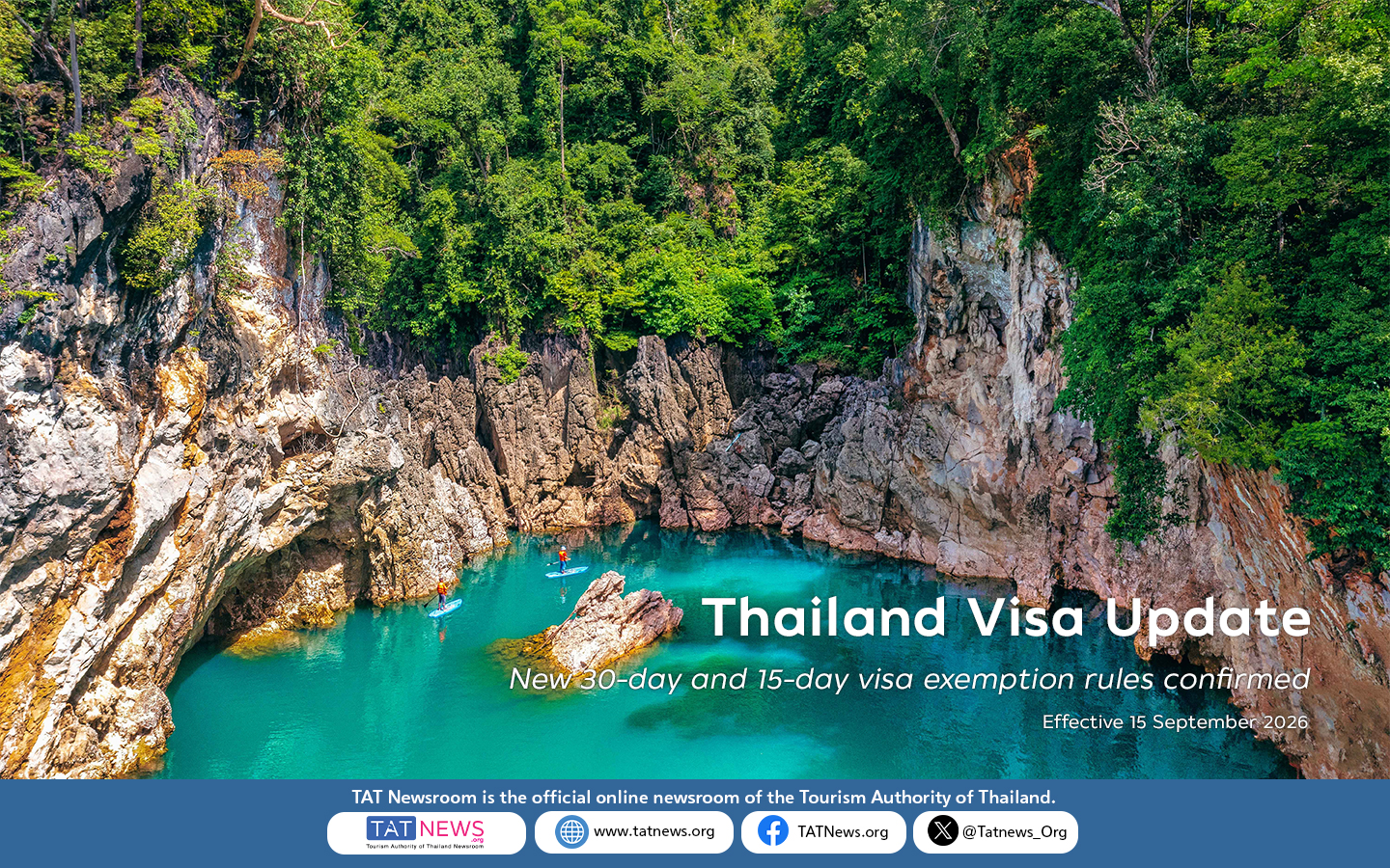 Thailand Revises Visa Exemptions, Shortening Stays from September 15