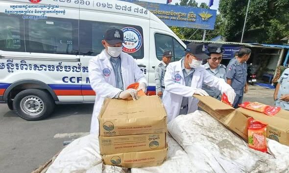 Cambodia Destroys Over 16 Tons of Substandard Frozen Meat and Fish Cakes