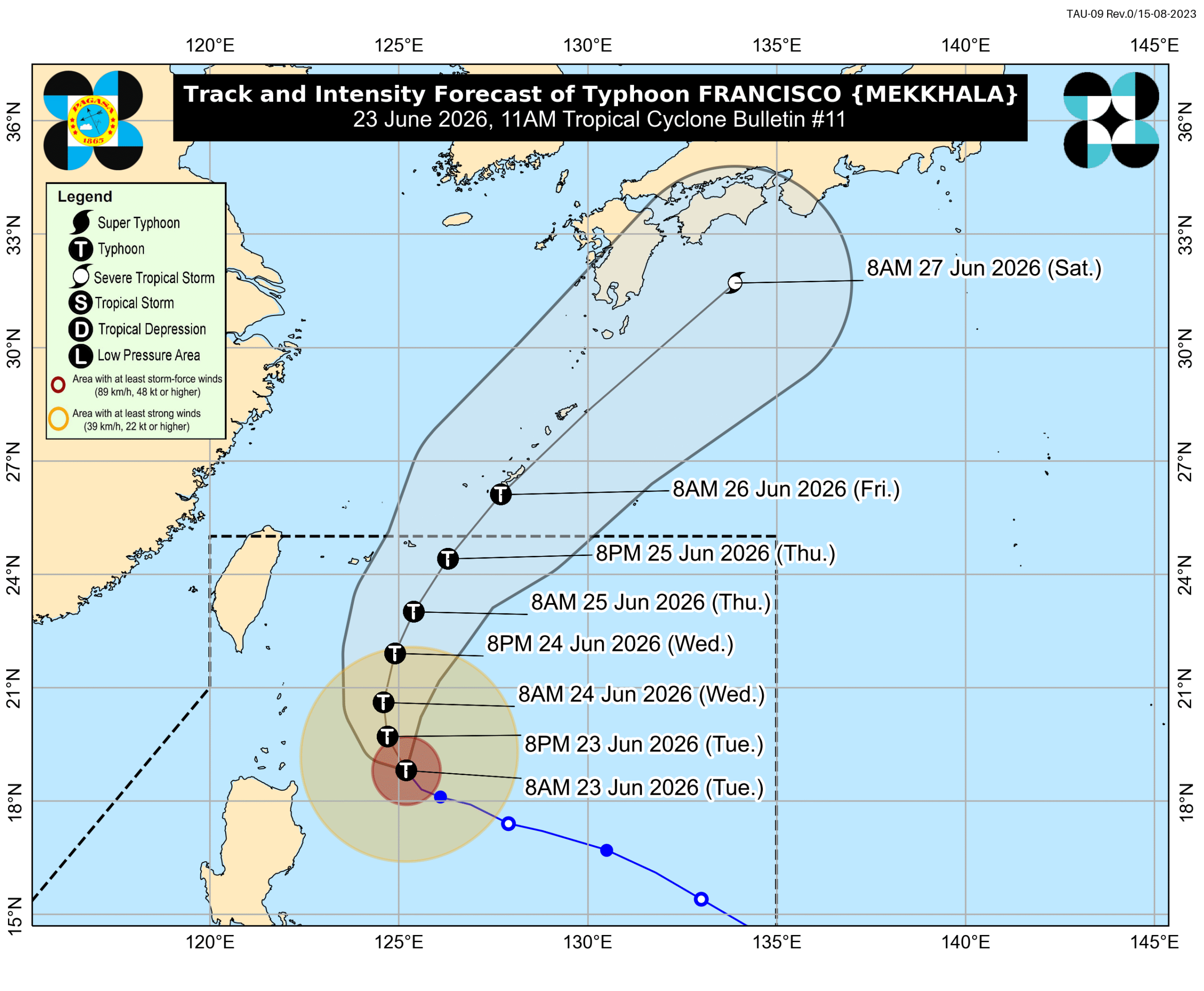 台風フランシスコ、フィリピン海で勢力を落とすも北部に影響