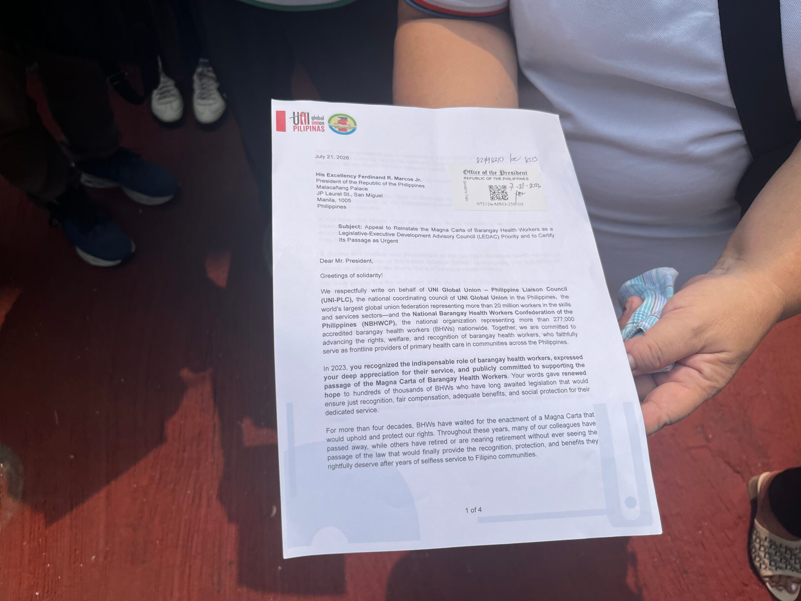 Barangay Health Workers Urge Marcos to Prioritize Magna Carta Bill
