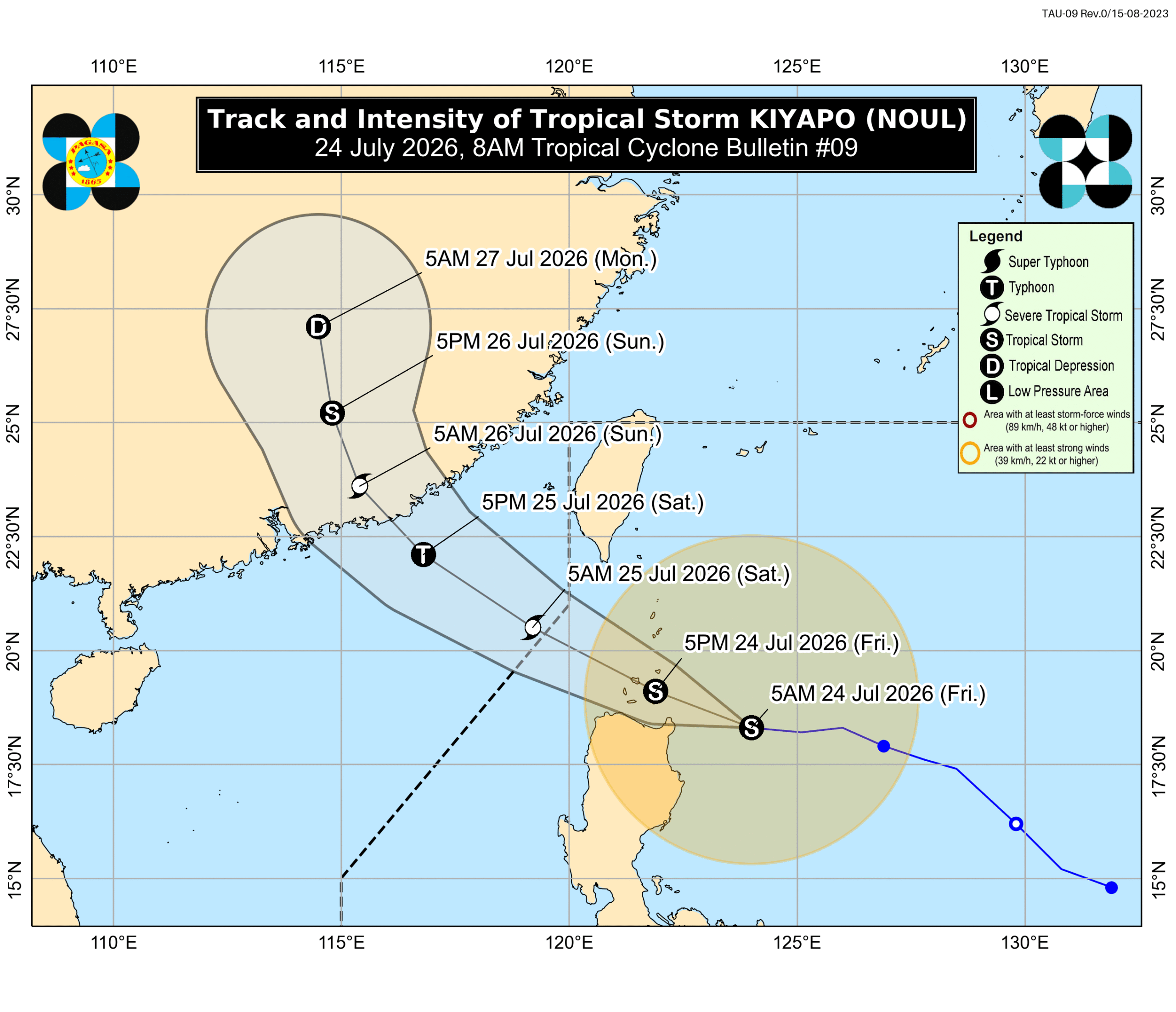 Tropical Depression Kiyapo intensifies into Tropical Storm, nears Northern Philippines