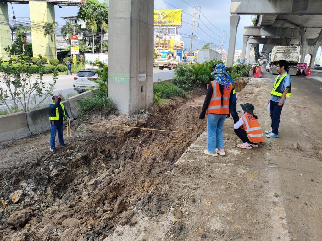 バンナー・トラート道路、一部区間で交通規制 11月末まで高架分岐路建設