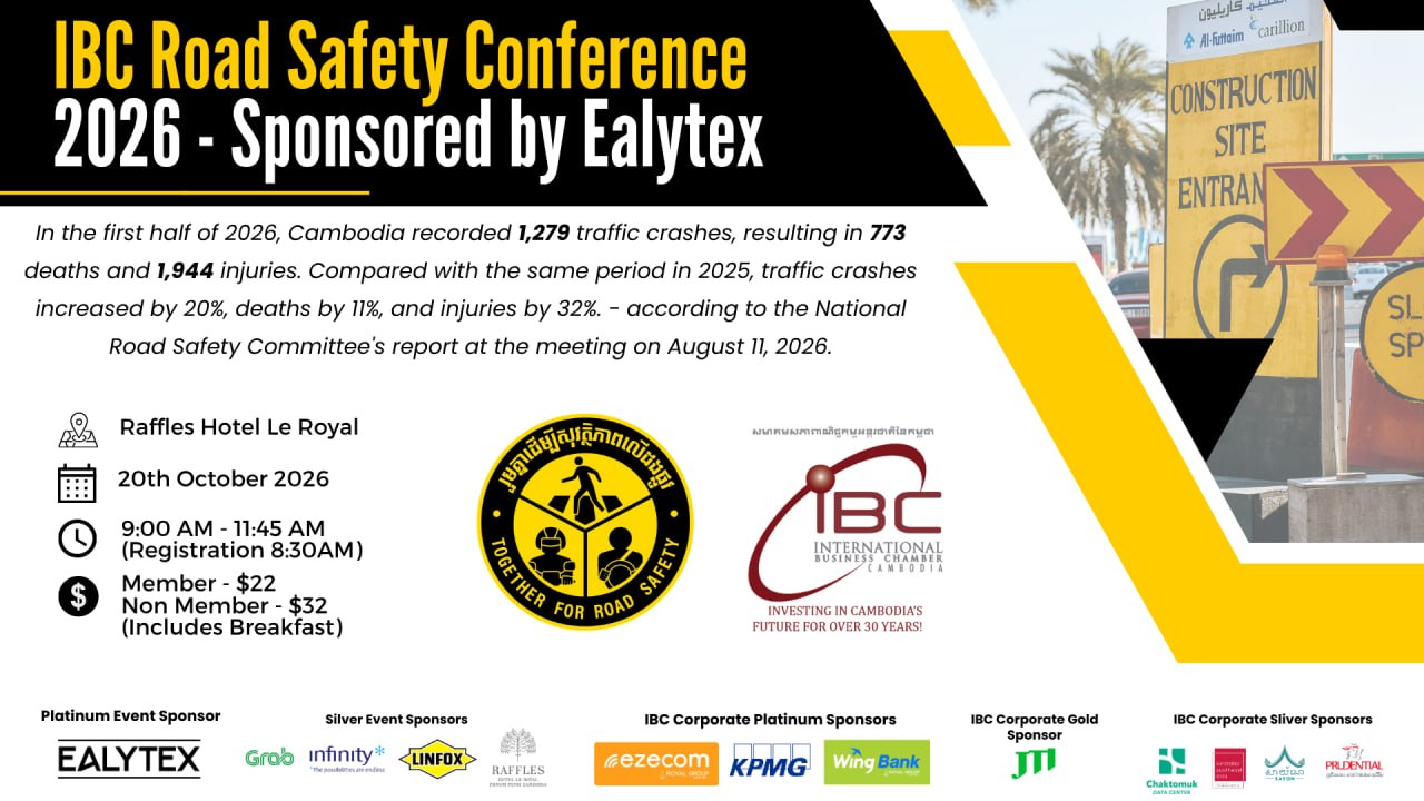 IBC Road Safety Conference to Focus on Employer Action in Cambodia on October 20