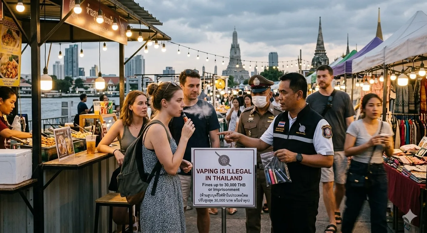 Thailand Intensifies Vape Ban Enforcement, Catching Tourists at Airports