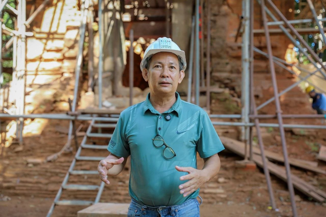 Angkor's Bakong Temple Undergoes Restoration of Three Severely Damaged Brick Towers