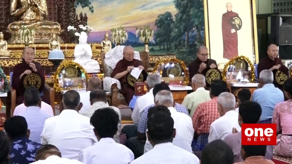 Myanmar Nationwide Tamil Hindu Foundation (Central) donates robes and alms to monks