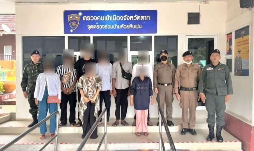 メーソートで偽造パスポートを所持していたミャンマー人17人が逮捕される