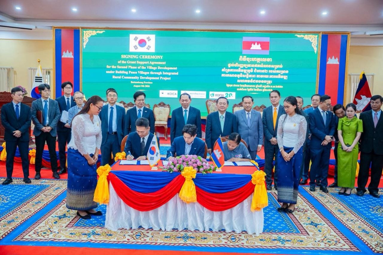 Battambang Province Signs for Phase 2 of 'Peace Village' Development with South Korean Grant Aid