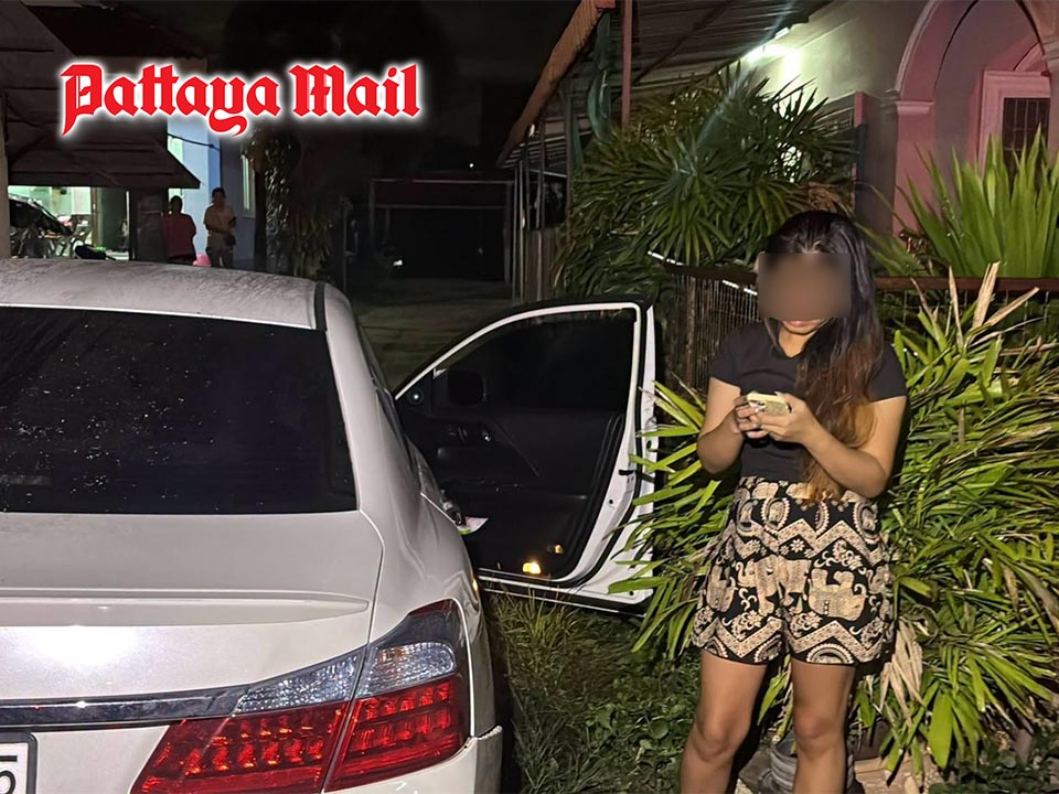 Pattaya Woman Crashes Into Shop, Motorcycle, Flees 3km Chase