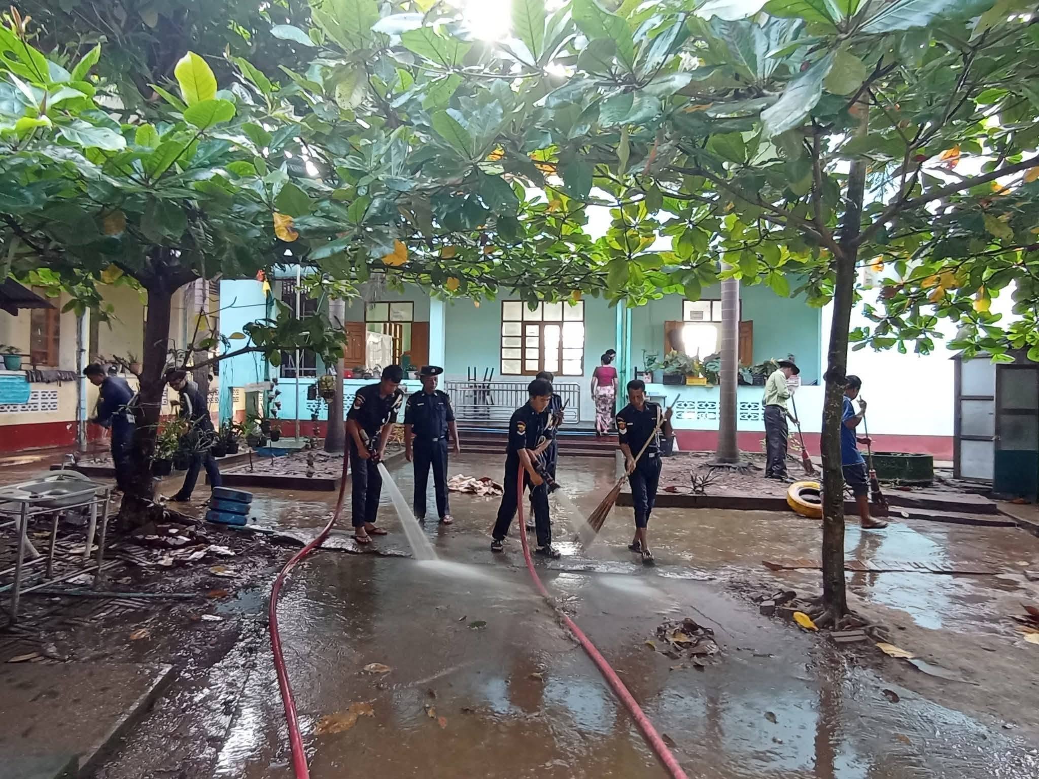 Some schools and rural health centers reopened in Hlaingbwe Township as water receded