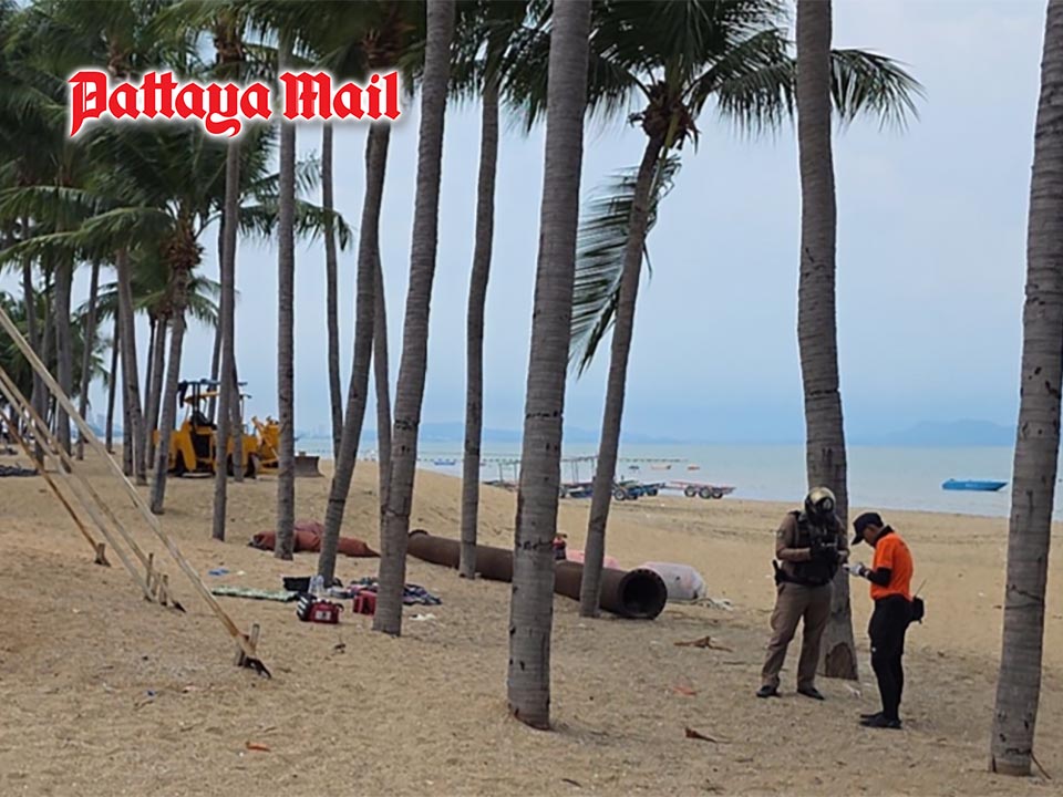 パタヤ・ジョムティエンビーチで外国籍男性の遺体発見、警察が死因を調査中