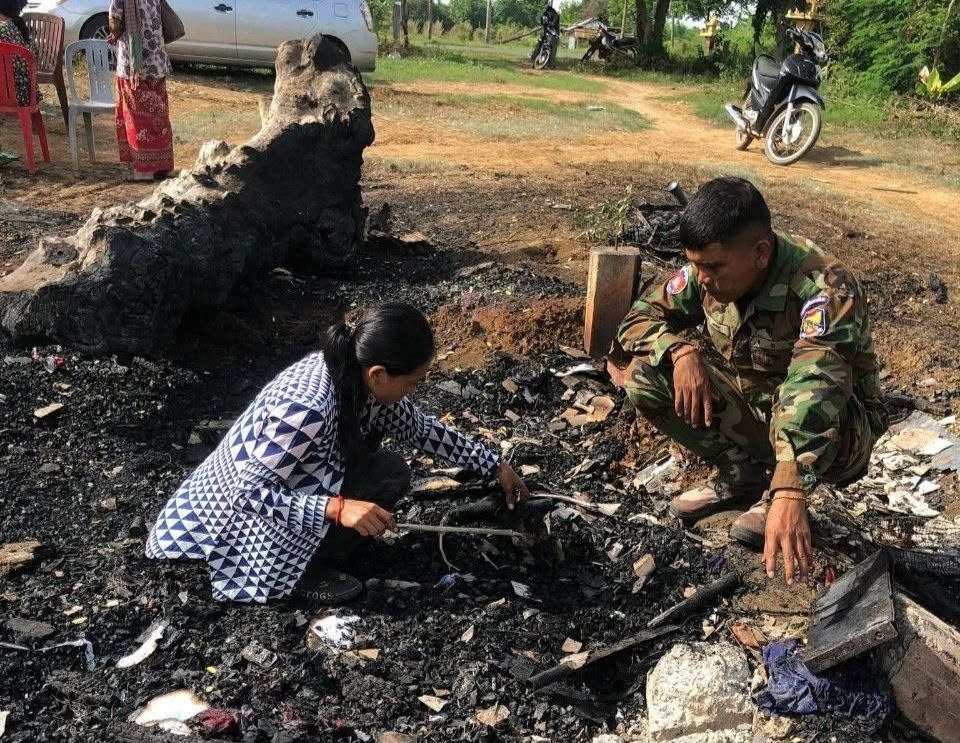 Frontline Soldier's Home Destroyed by Fire, Appeals for Aid