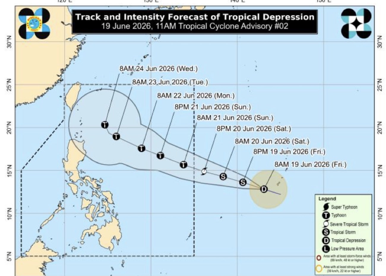 熱帯低気圧、フィリピン東方で進路を維持、ルソン・ビサヤ地方に雨予報