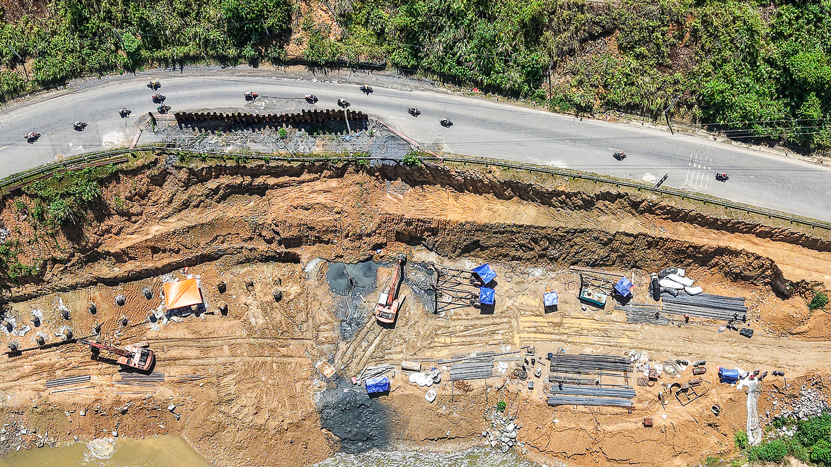 Urgent Repairs on Khanh Le Pass Linking Nha Trang and Da Lat Ahead of Rainy Season