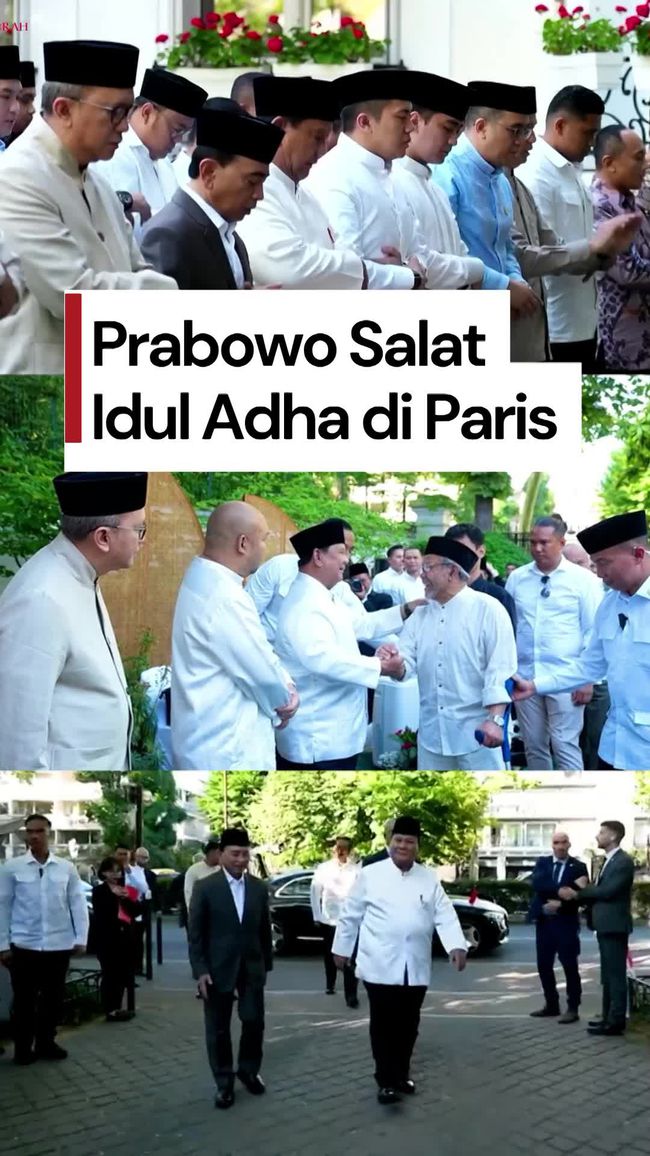 President Prabowo Observes Eid al-Adha Prayer in Paris with Indonesian Diaspora