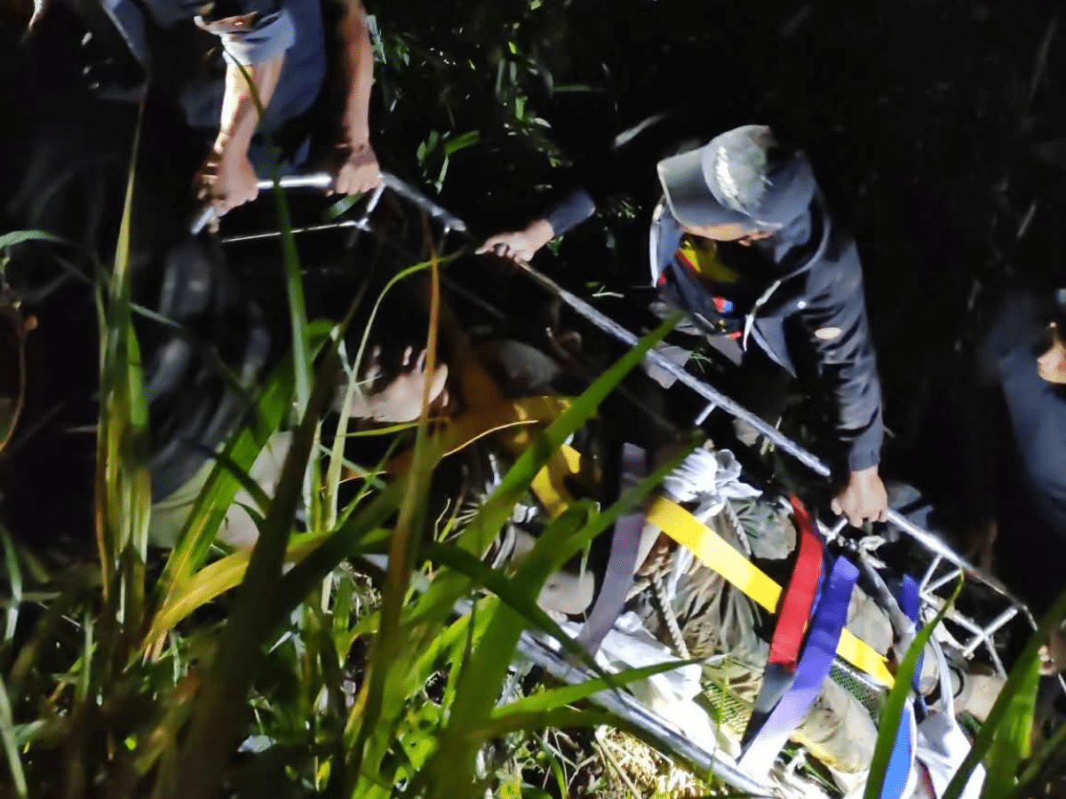 Motorcycle Plunges into Ifugao Ravine, Killing One and Rescuing Two