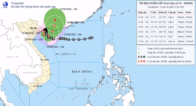 Northern Vietnam Coast on High Alert as Tropical Storm 'So 4' Approaches