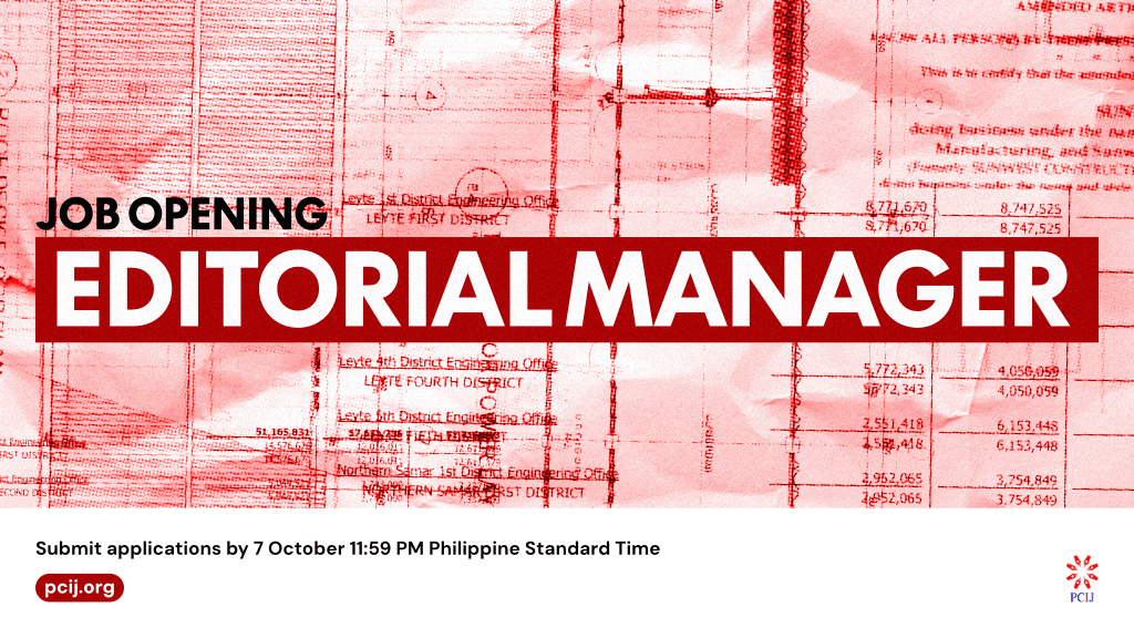 PCIJ Seeks Editorial Manager to Spearhead Investigative Journalism