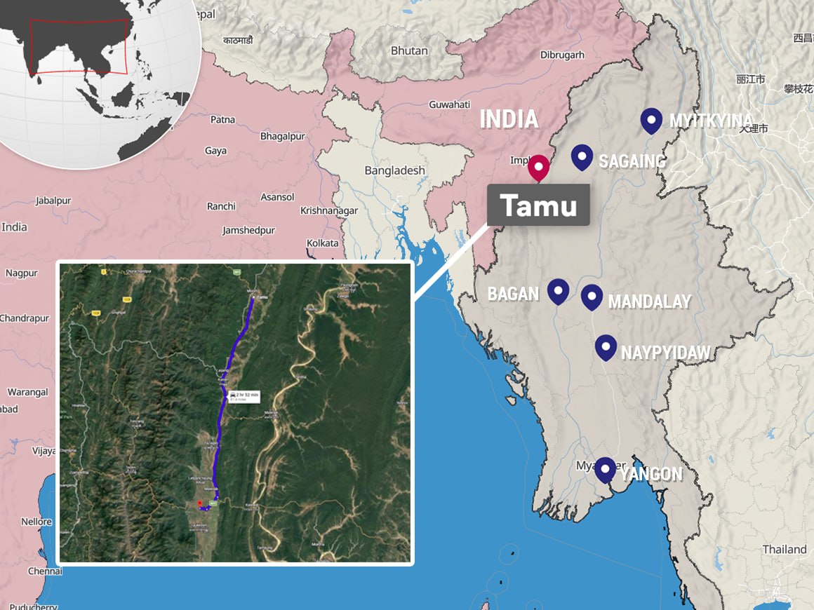 軍事政権、戦略的なインド・ミャンマー間の幹線道路沿いの主要地域を奪還