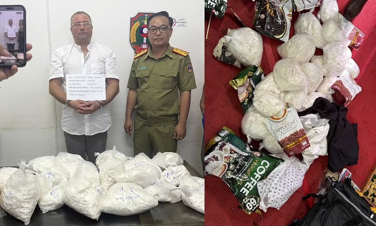 ラオスでベトナム向けヘロイン15kg、リトアニア人逮捕