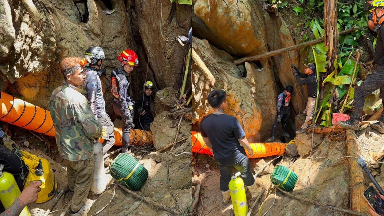 ラオス、洪水で洞窟に閉じ込められた住民7人の救出作戦が難航