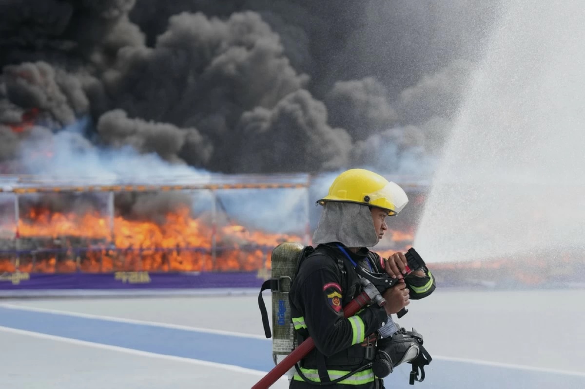Myanmar torches $600 million in seized heroin, meth and other drugs