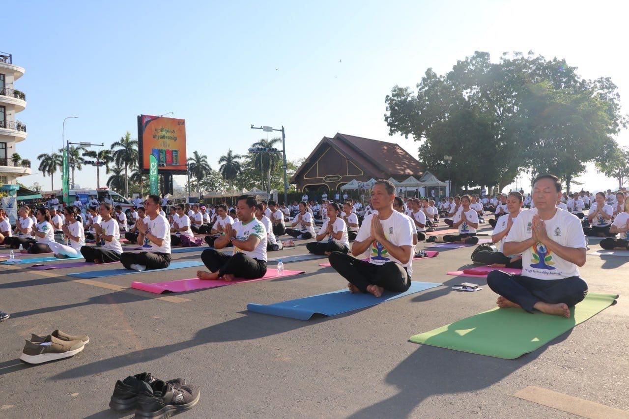 International Day of Yoga Celebrated Extensively in Cambodia, Highlighting Health Promotion