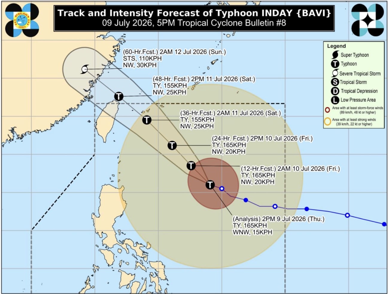 台風「インディ」接近、イロイロ市がブルーアラート発令、警戒態勢強化