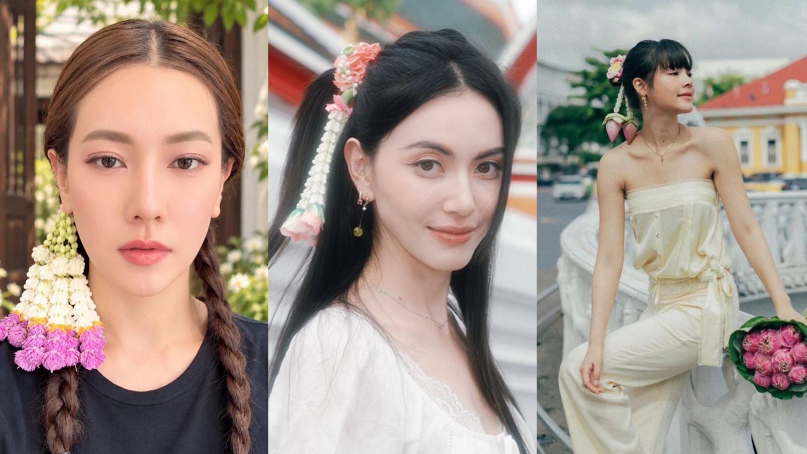 タイの伝統花飾り、SNSで最新ファッショントレンドに