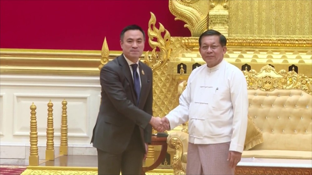 ミャンマー大統領、タイエネルギー相と会談
