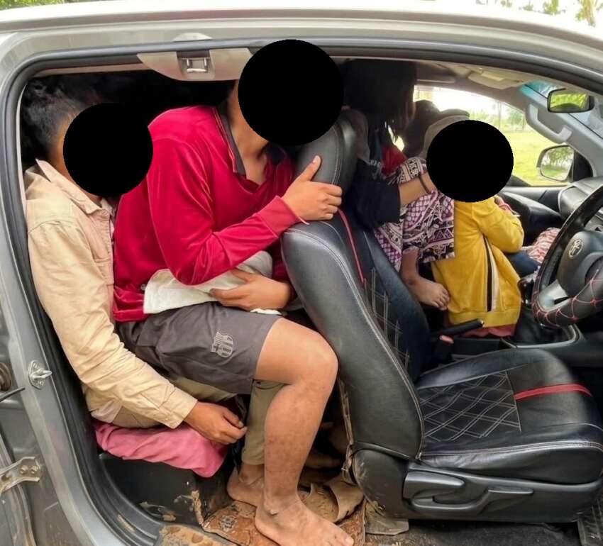 14 Myanmar nationals illegally entering Thailand arrested along with a vehicle