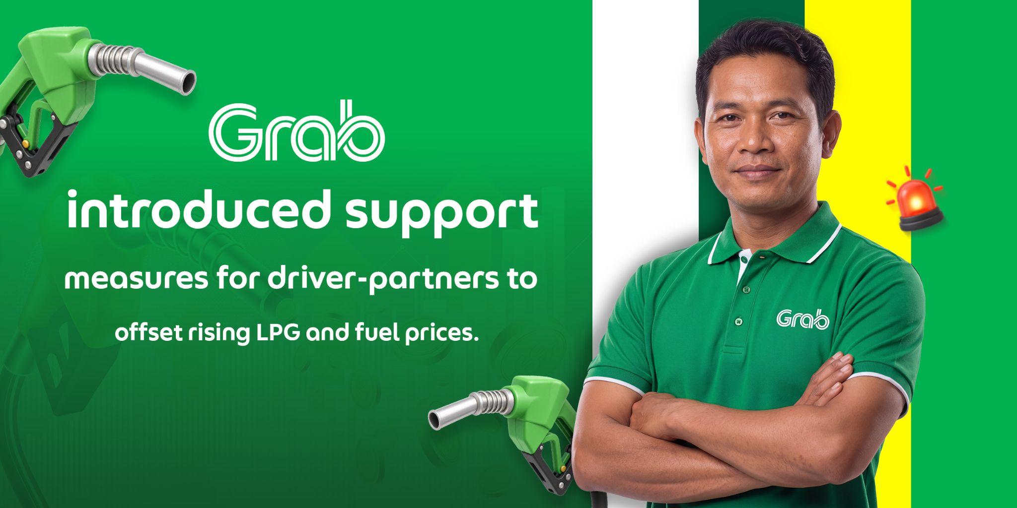 Grab、燃料費高騰を受けドライバー支援策を発表