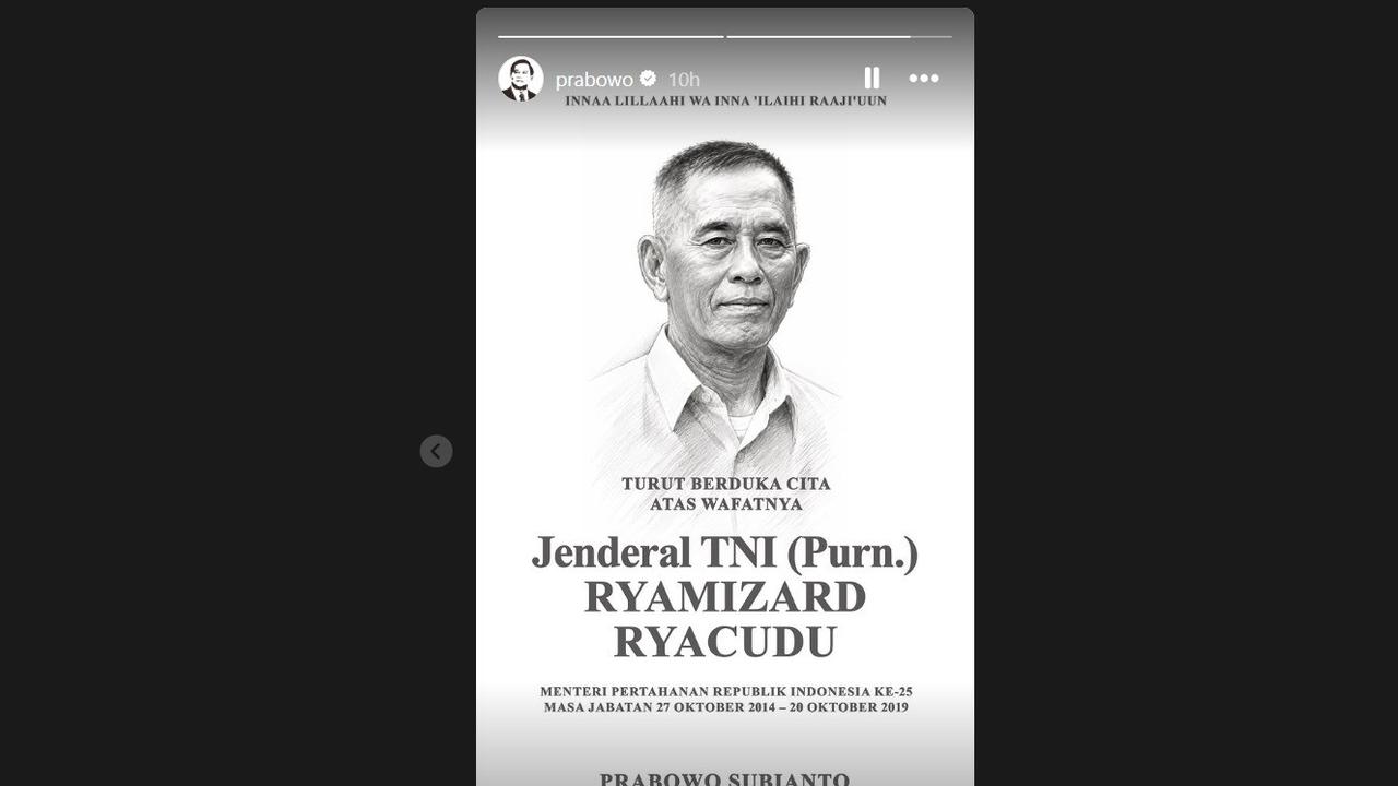 リャミザード・リャクドゥ氏死去、プラボウォ氏が哀悼の意を表明 2026-06-01 05:35:00