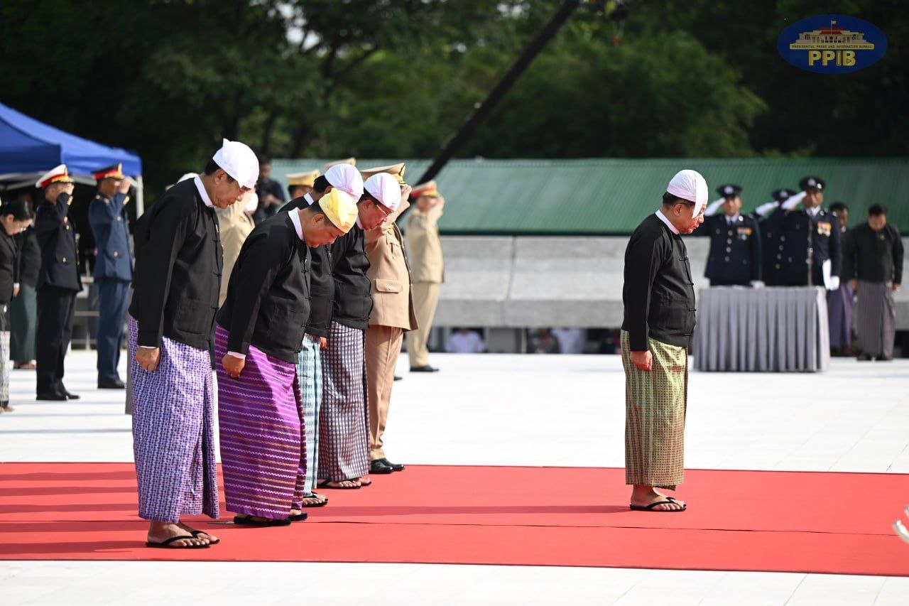 第79回アウンサン将軍命日記念式典にミン・アウン・フライン大統領参列