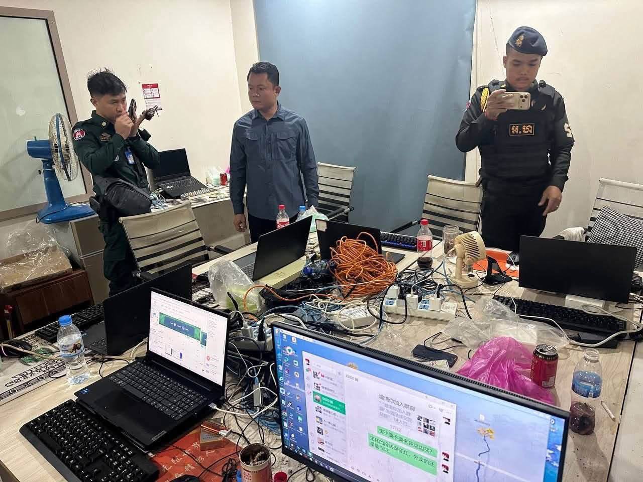 Sihanoukville Authorities Dismantle Online Scam Operation, Arrest Seven Chinese Nationals