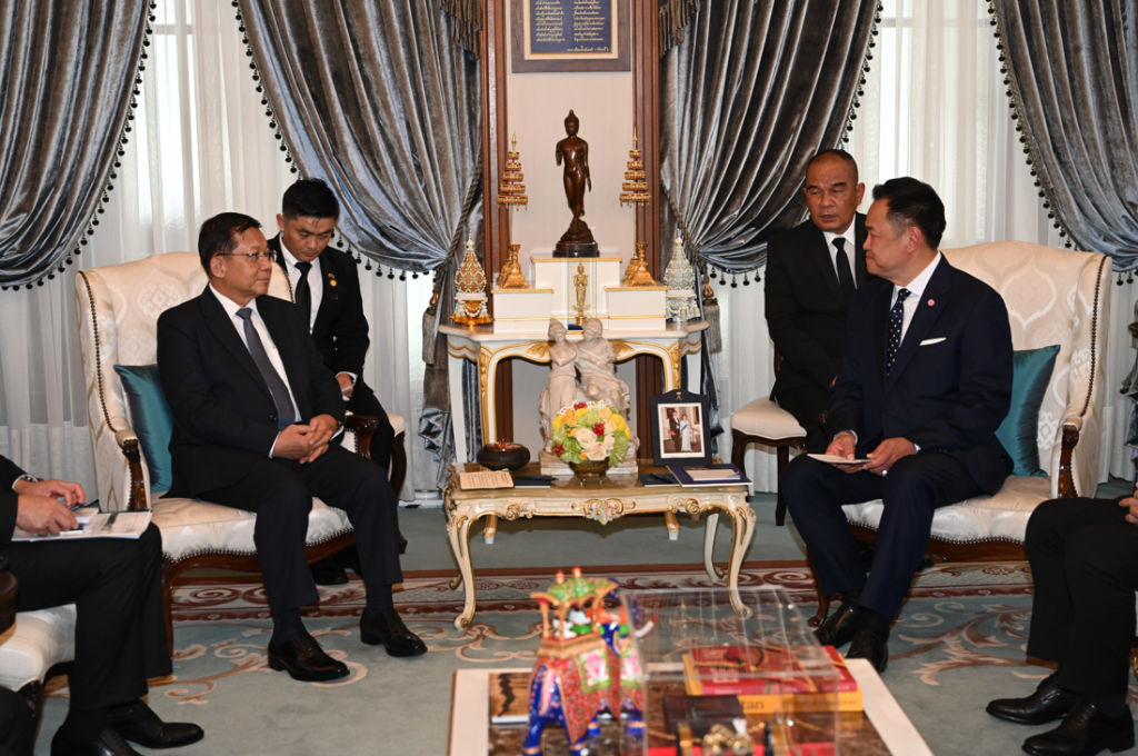 President U Min Aung Hlaing and Thai Prime Minister met and discussed