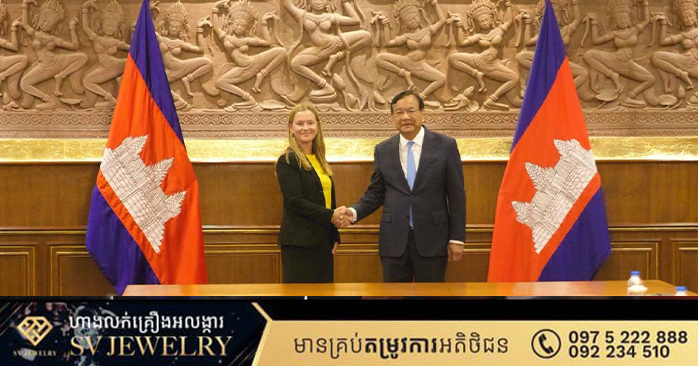 カンボジア外相、米臨時代理大使と会談 経済発展と国境問題で協力確認
