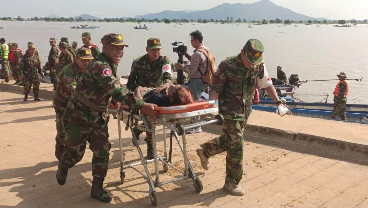 Cambodia Conducts Water Rescue Exercise Amid Flood Preparedness Efforts