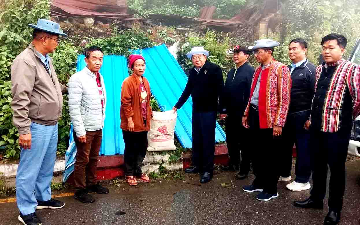 Construction materials provided for damaged houses and schools in Falam Township