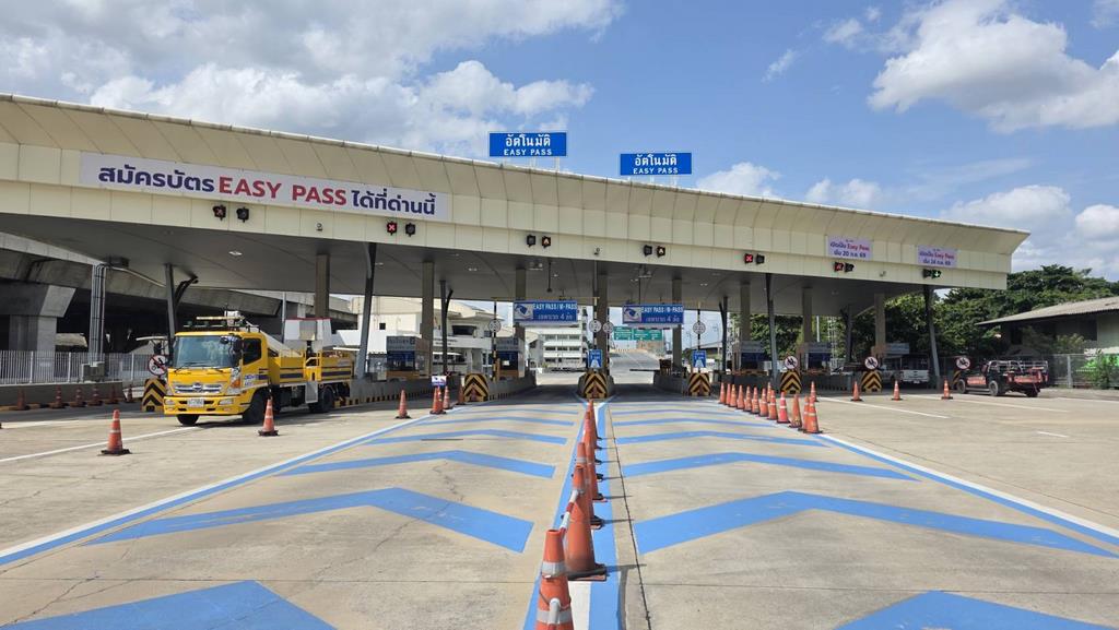 バンコク・ラマ7交差点、料金所レーン変更とEasy Pass拡充